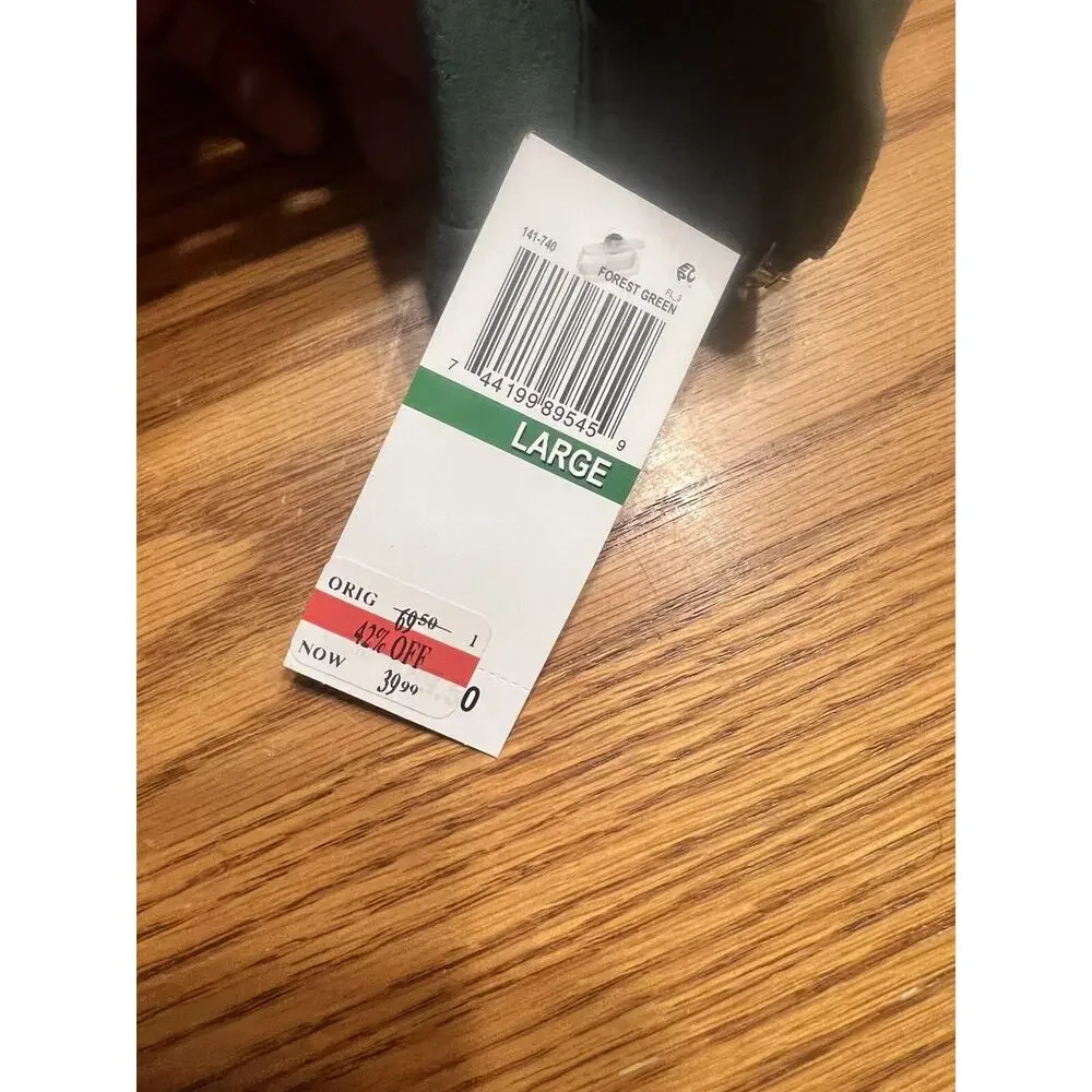 Jou Jou Girls Faux Leather Jacket Green Full Zip Size Medium NWT